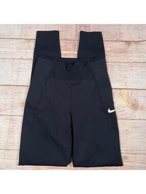 Nike Dri-FIT Girls Black High Rise Leggings Size Large Athletic Workout Pants